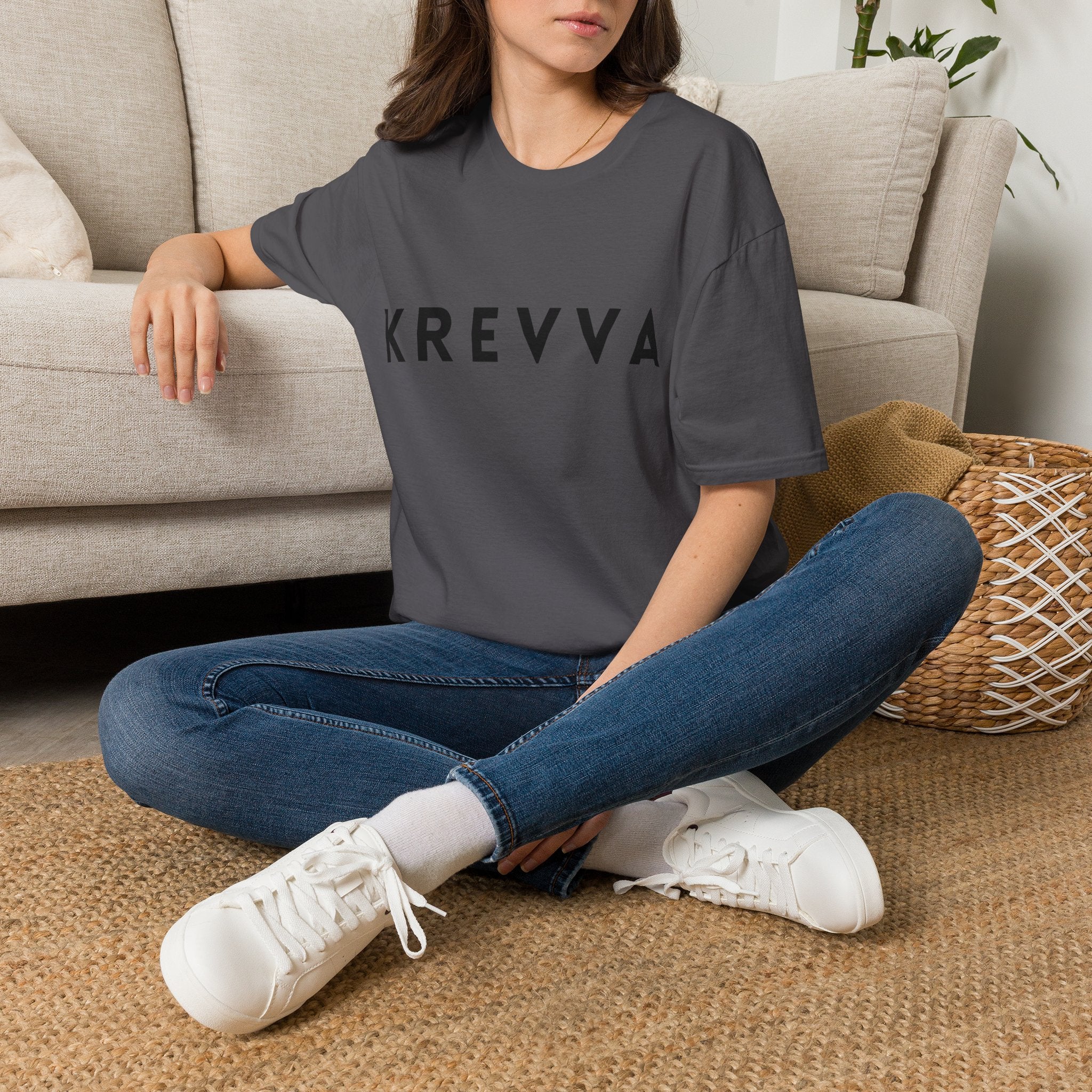 KREVVA Logo T-Shirt — Minimalist Bold Lettering Tee