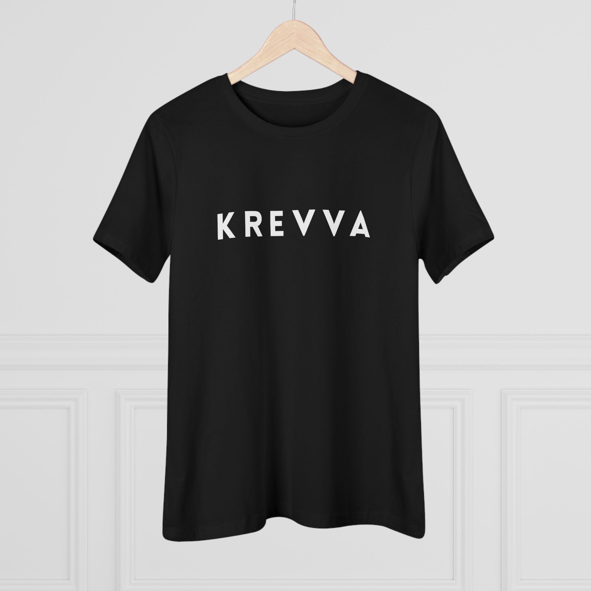 KREVVA Women's Tee - Minimalist Logo Cotton T-Shirt