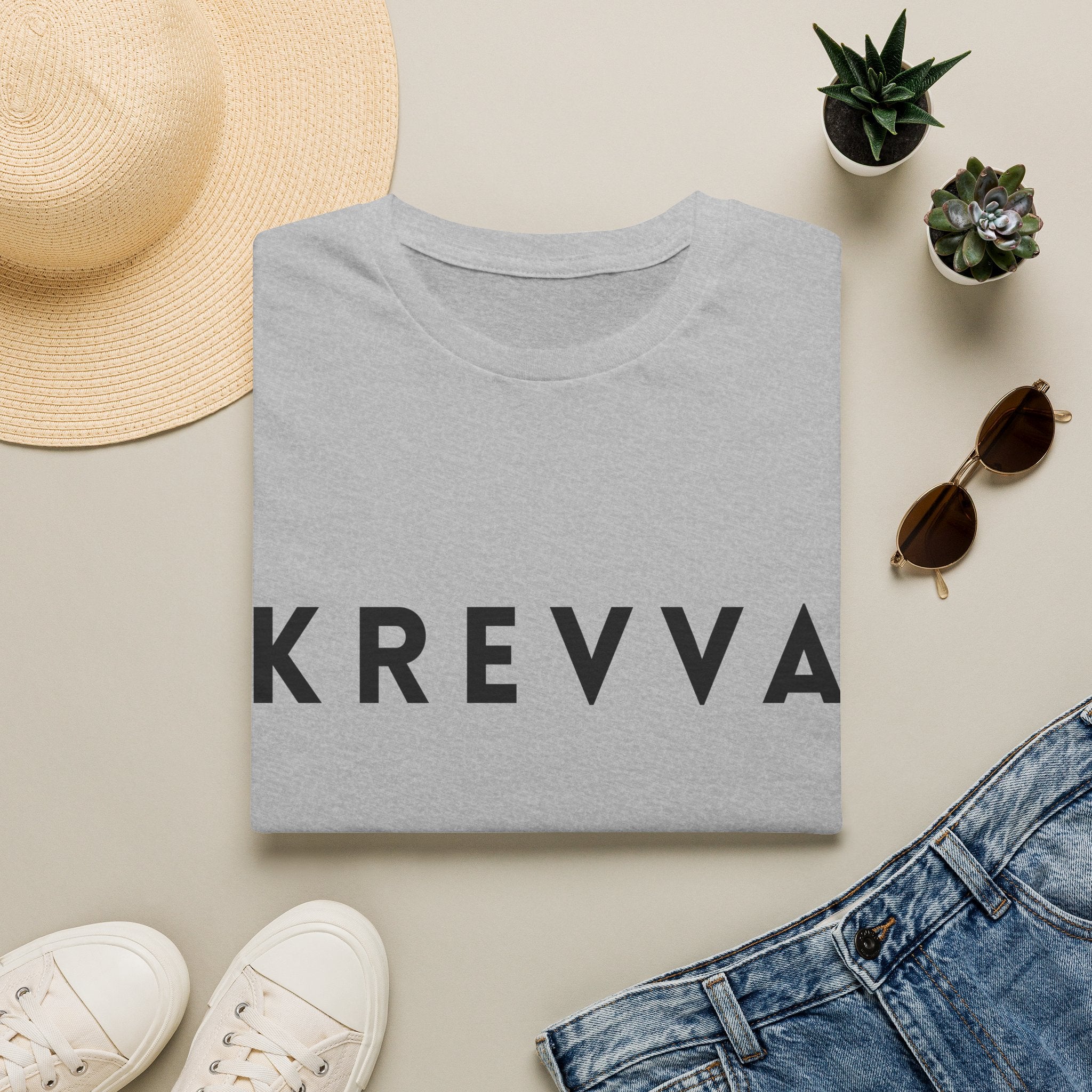 KREVVA Logo T-Shirt — Minimalist Bold Lettering Tee