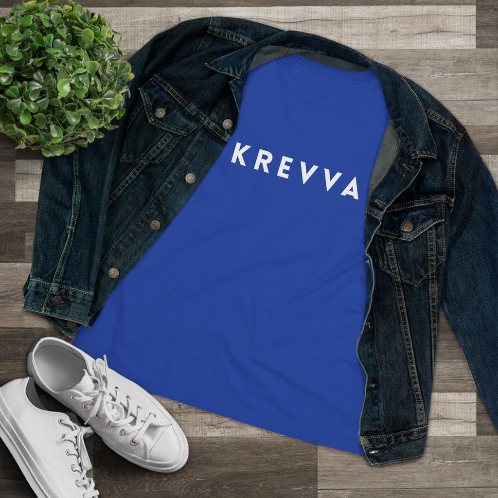 KREVVA Women's Tee - Minimalist Logo Cotton T-Shirt