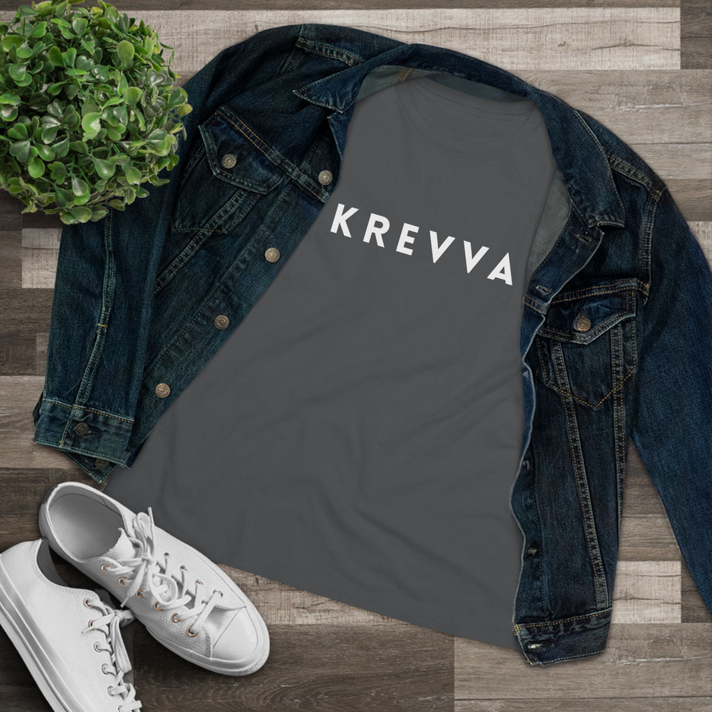 KREVVA Women's Tee - Minimalist Logo Cotton T-Shirt