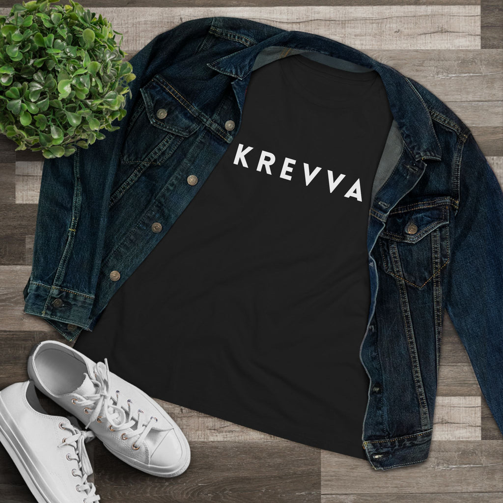 KREVVA Women's Tee - Minimalist Logo Cotton T-Shirt