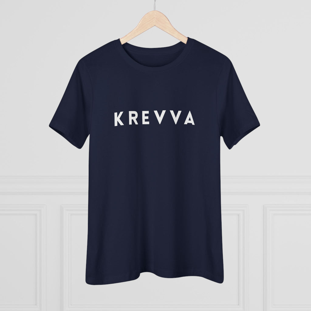 KREVVA Women's Tee - Minimalist Logo Cotton T-Shirt