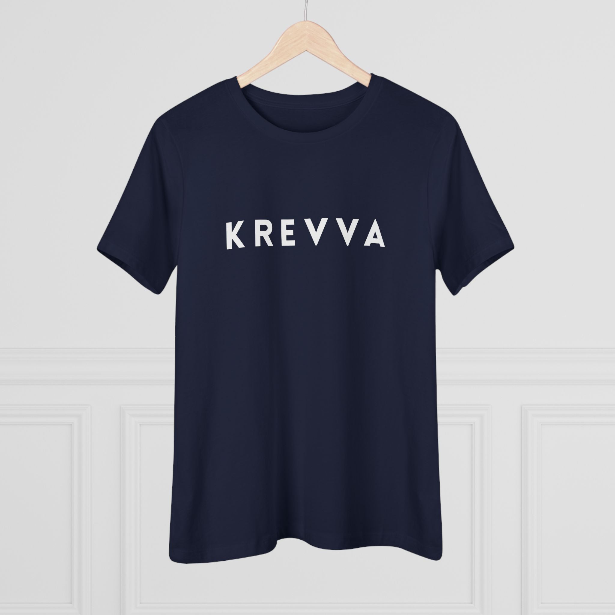 KREVVA Women's Tee - Minimalist Logo Cotton T-Shirt
