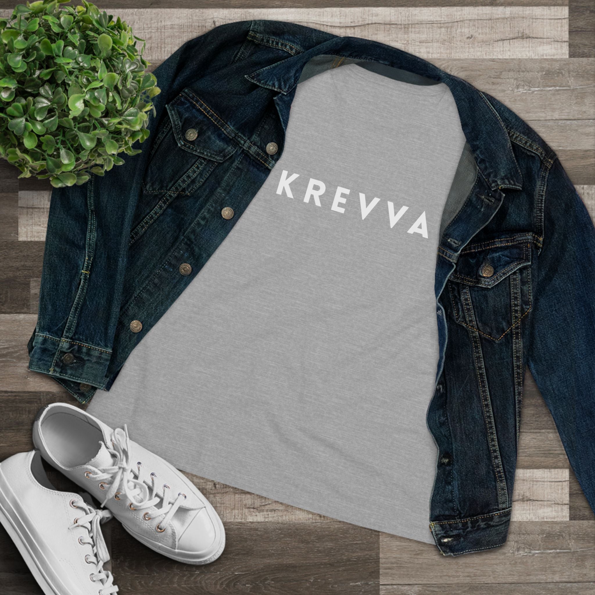 KREVVA Women's Tee - Minimalist Logo Cotton T-Shirt