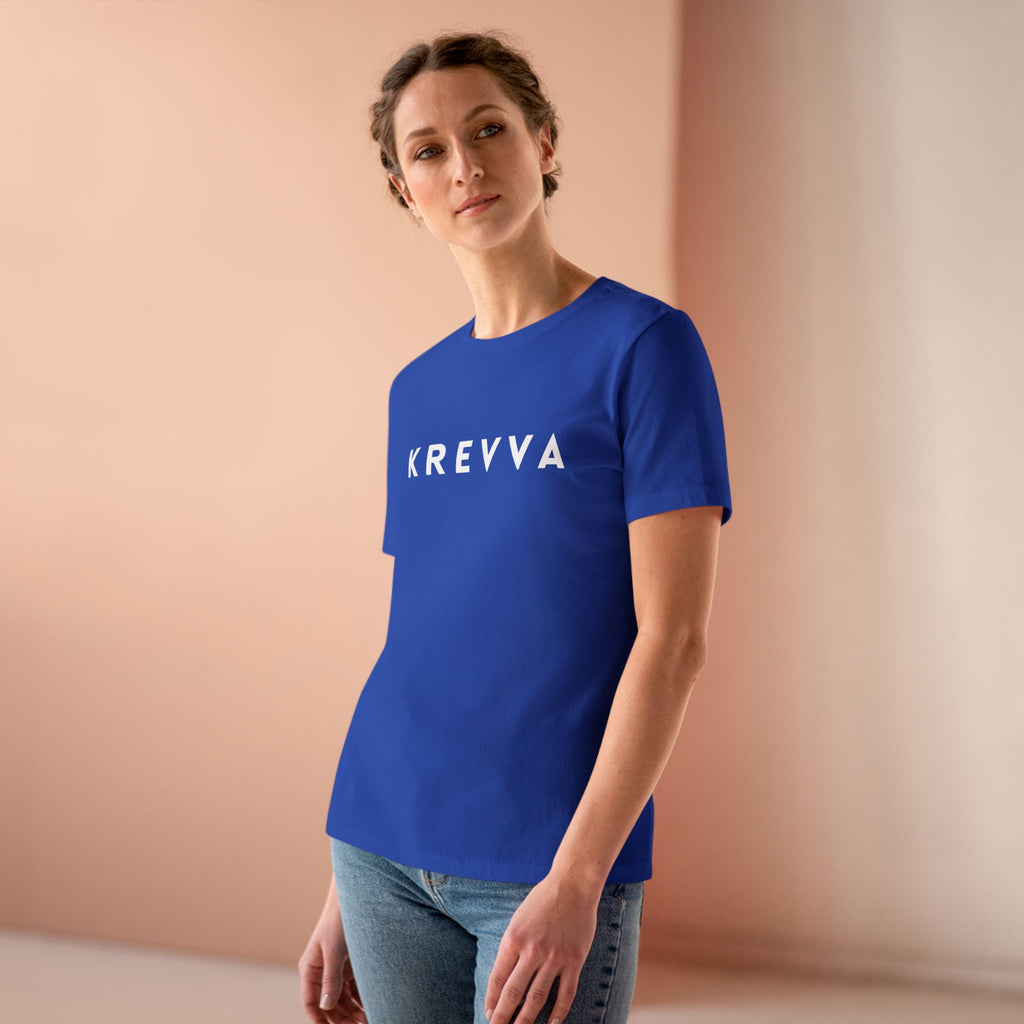KREVVA Women's Tee - Minimalist Logo Cotton T-Shirt