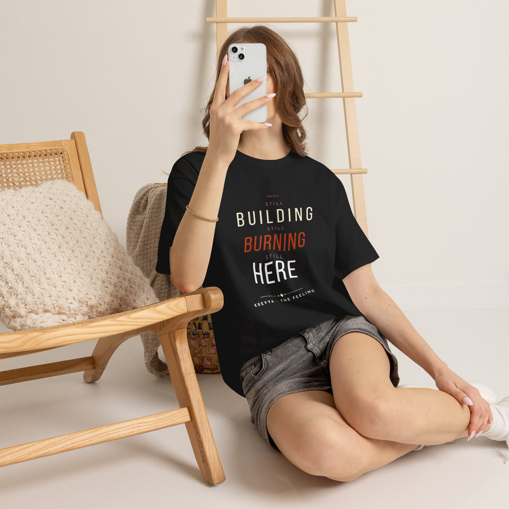 Krevva Still Building. Still Burning. Still Here. | Women's Tee