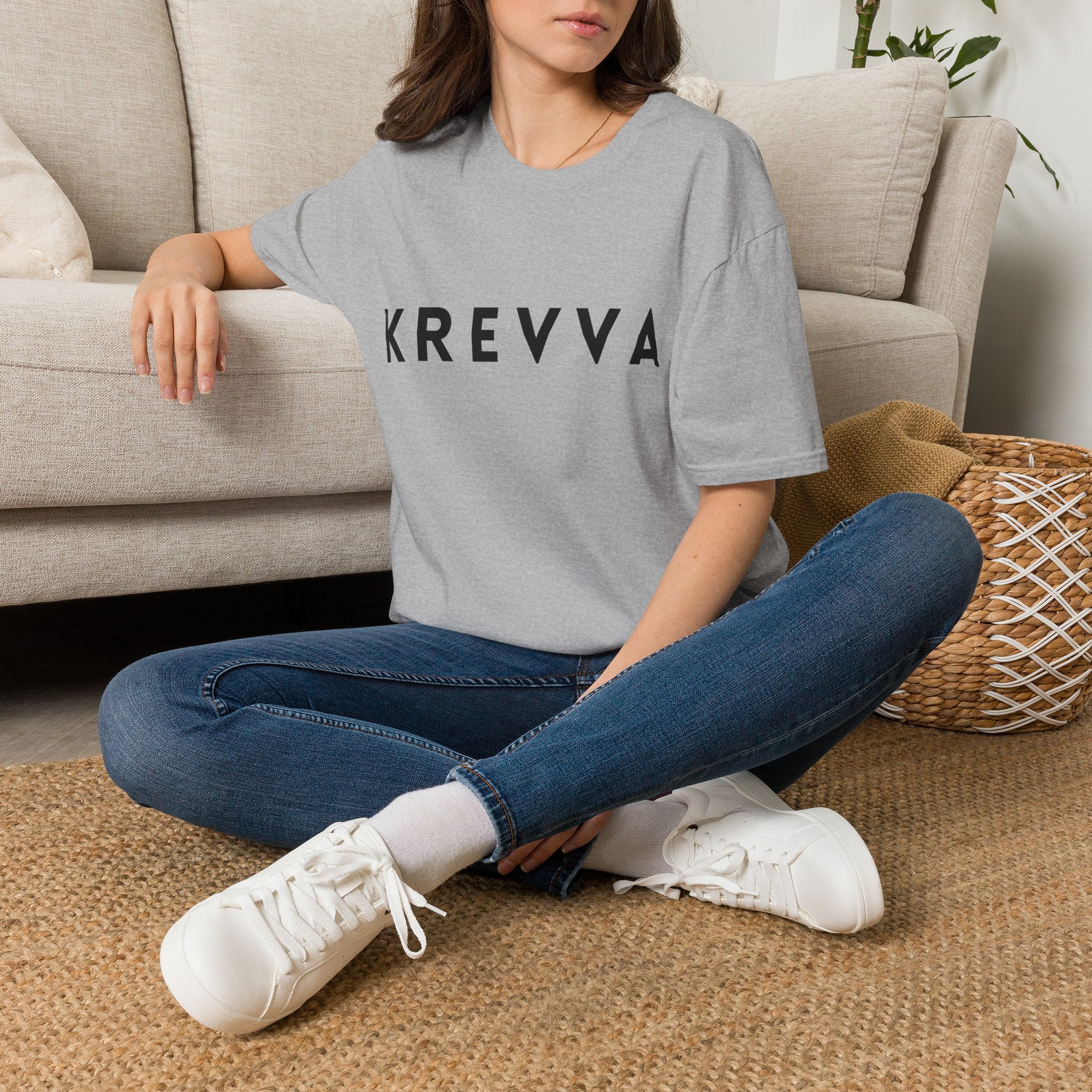 KREVVA Logo T-Shirt — Minimalist Bold Lettering Tee