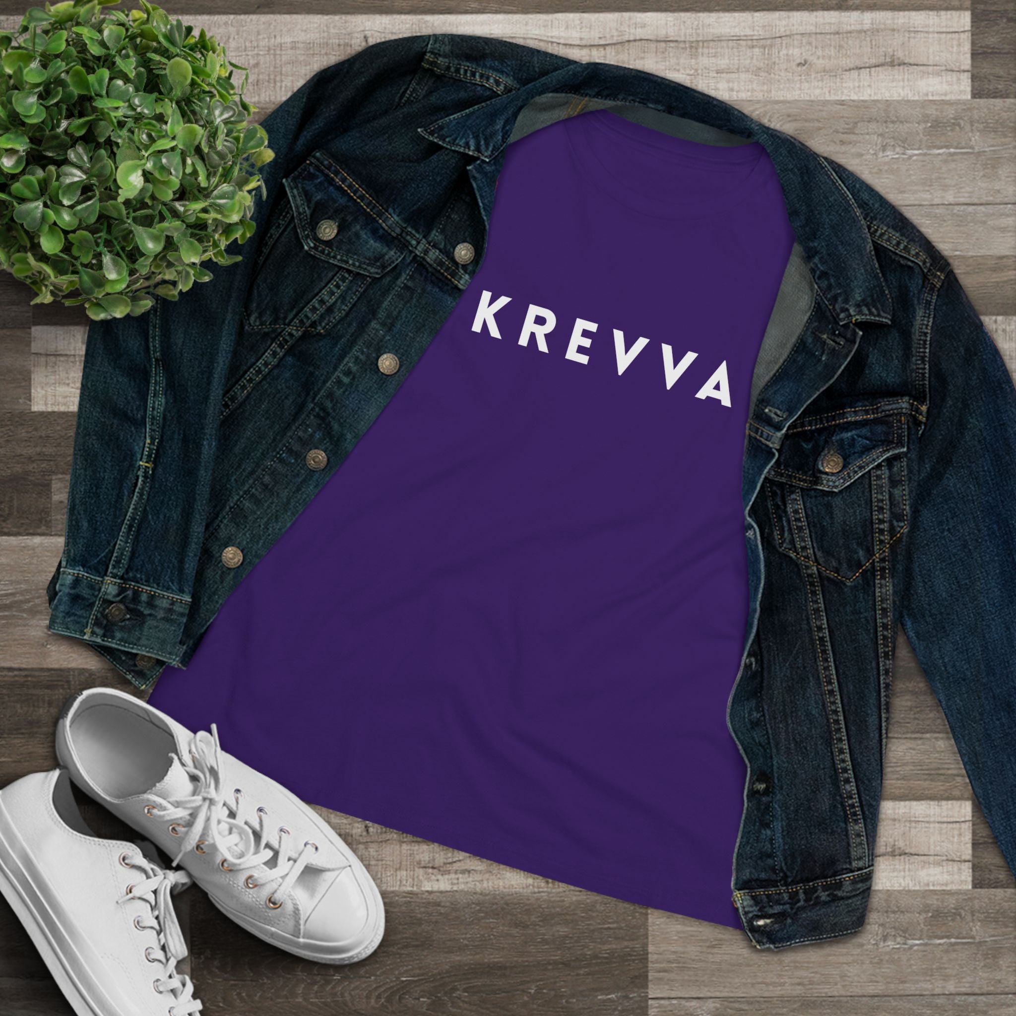 KREVVA Women's Tee - Minimalist Logo Cotton T-Shirt