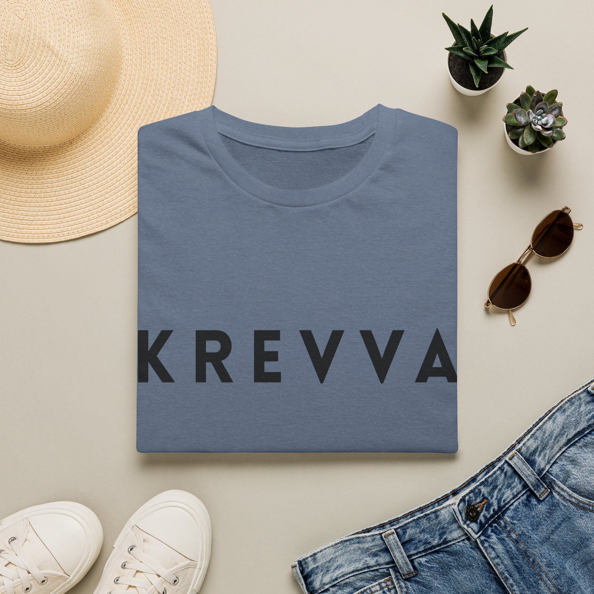 KREVVA Logo T-Shirt — Minimalist Bold Lettering Tee