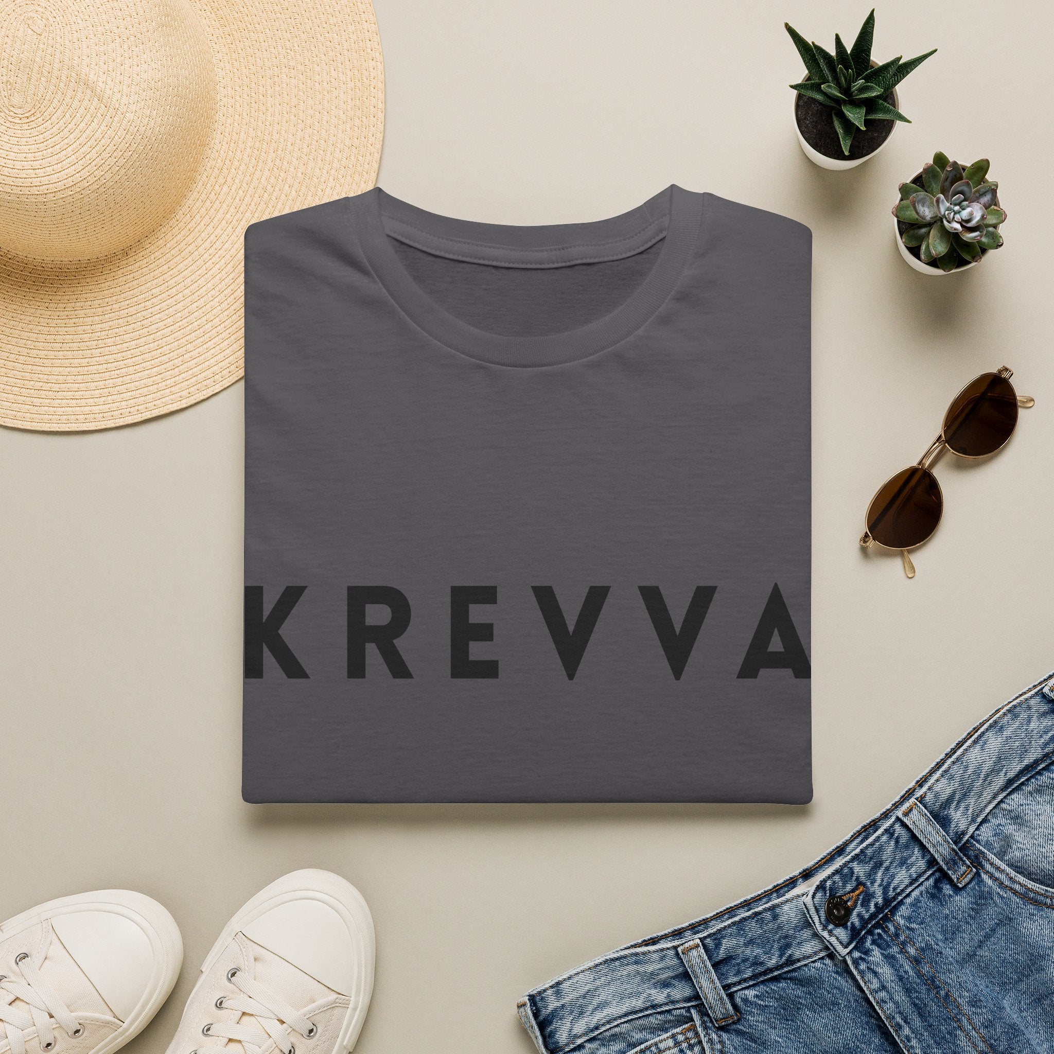 KREVVA Logo T-Shirt — Minimalist Bold Lettering Tee