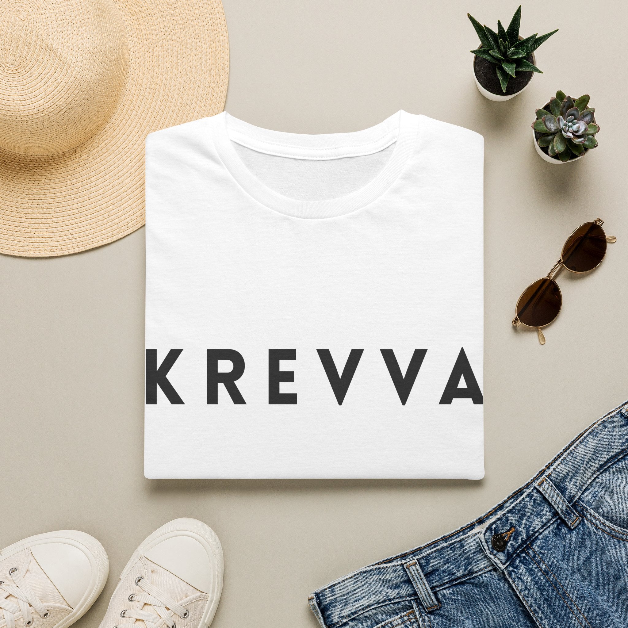 KREVVA Logo T-Shirt — Minimalist Bold Lettering Tee