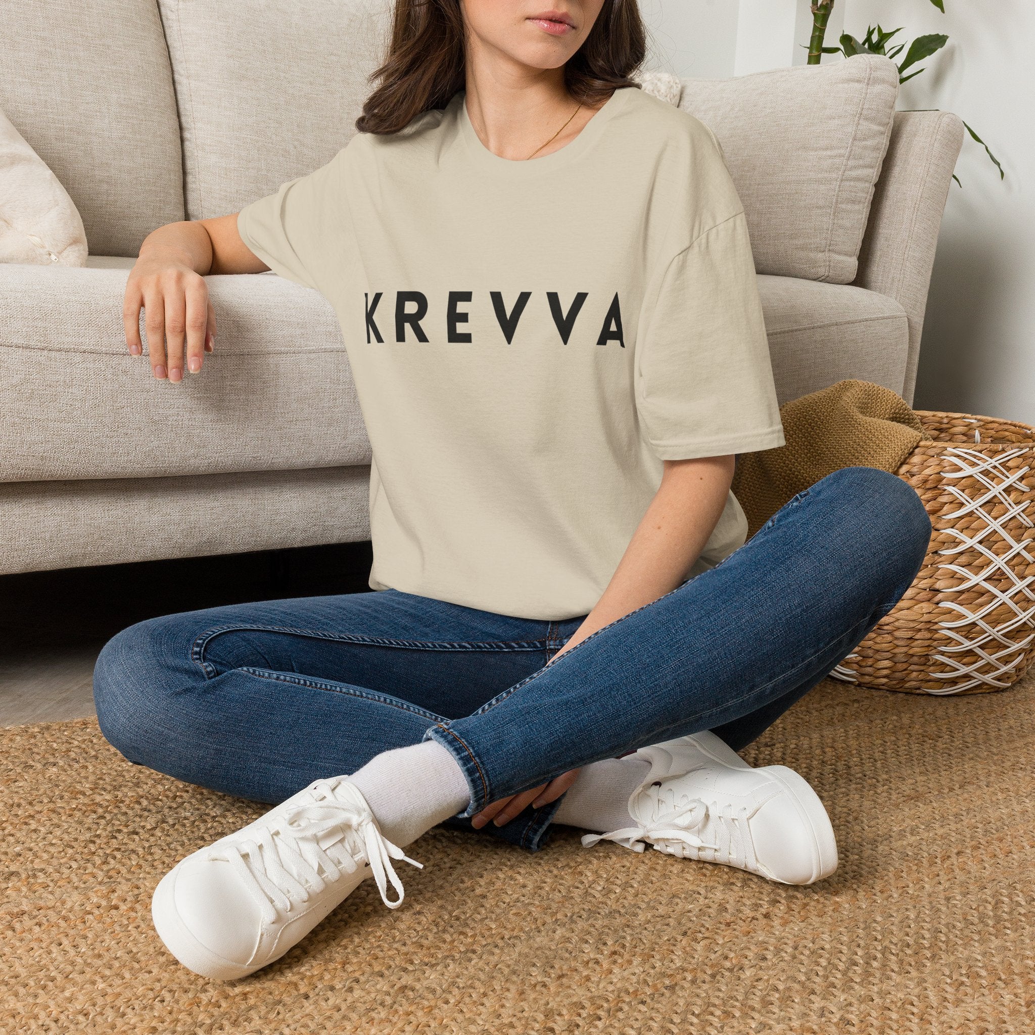 KREVVA Logo T-Shirt — Minimalist Bold Lettering Tee