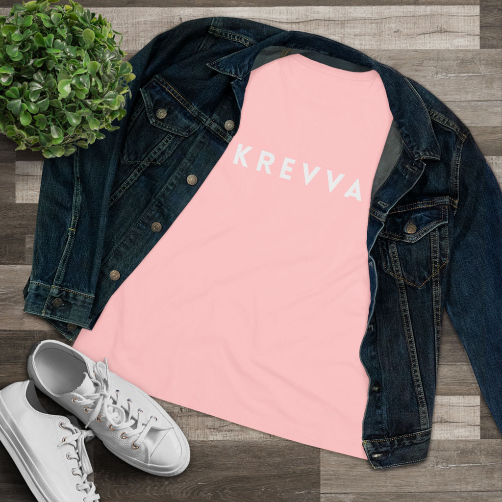 KREVVA Women's Tee - Minimalist Logo Cotton T-Shirt