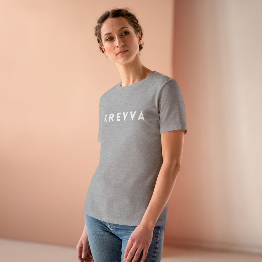 KREVVA Women's Tee - Minimalist Logo Cotton T-Shirt