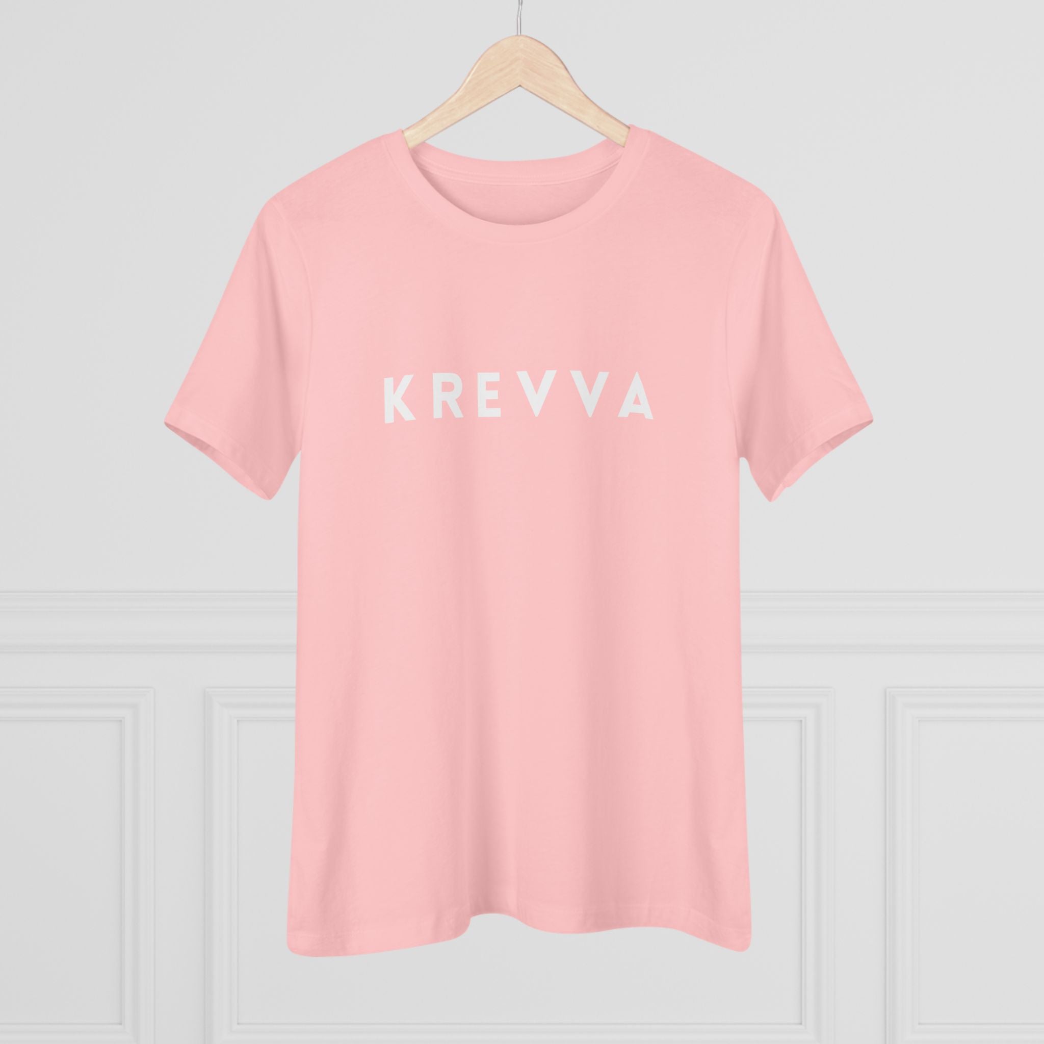 KREVVA Women's Tee - Minimalist Logo Cotton T-Shirt